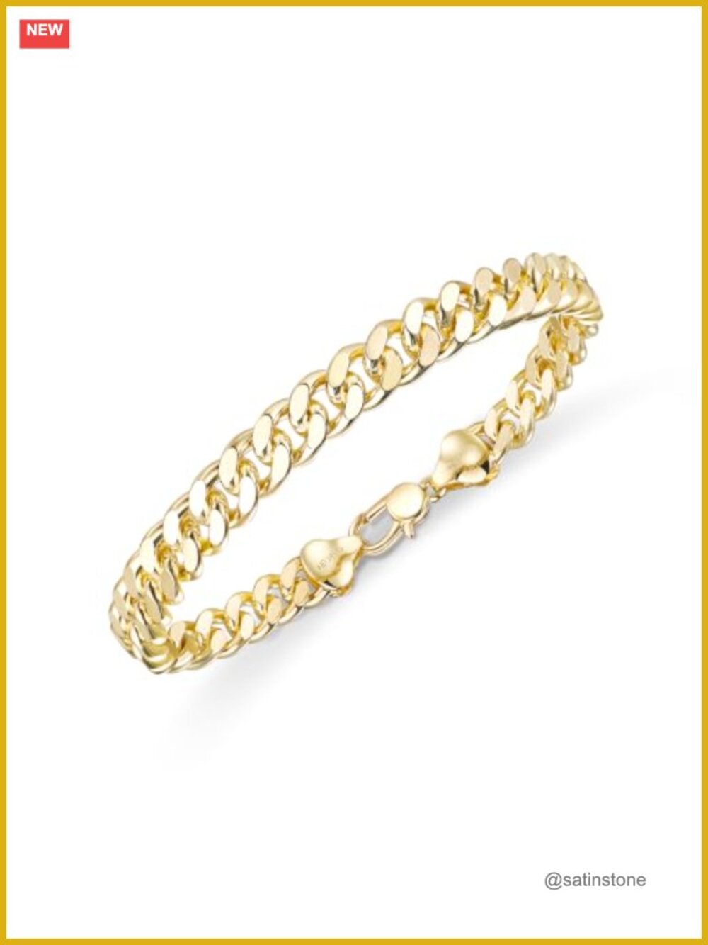 14K Gold Filled Cuban Chain Bracelet Miami Diamond Cut Link Unisex